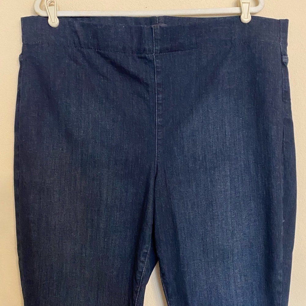 NYDJ Kenzie Jeggings Dark Wash Pull On Bootleg Jeans Size P2X Casual Comfort